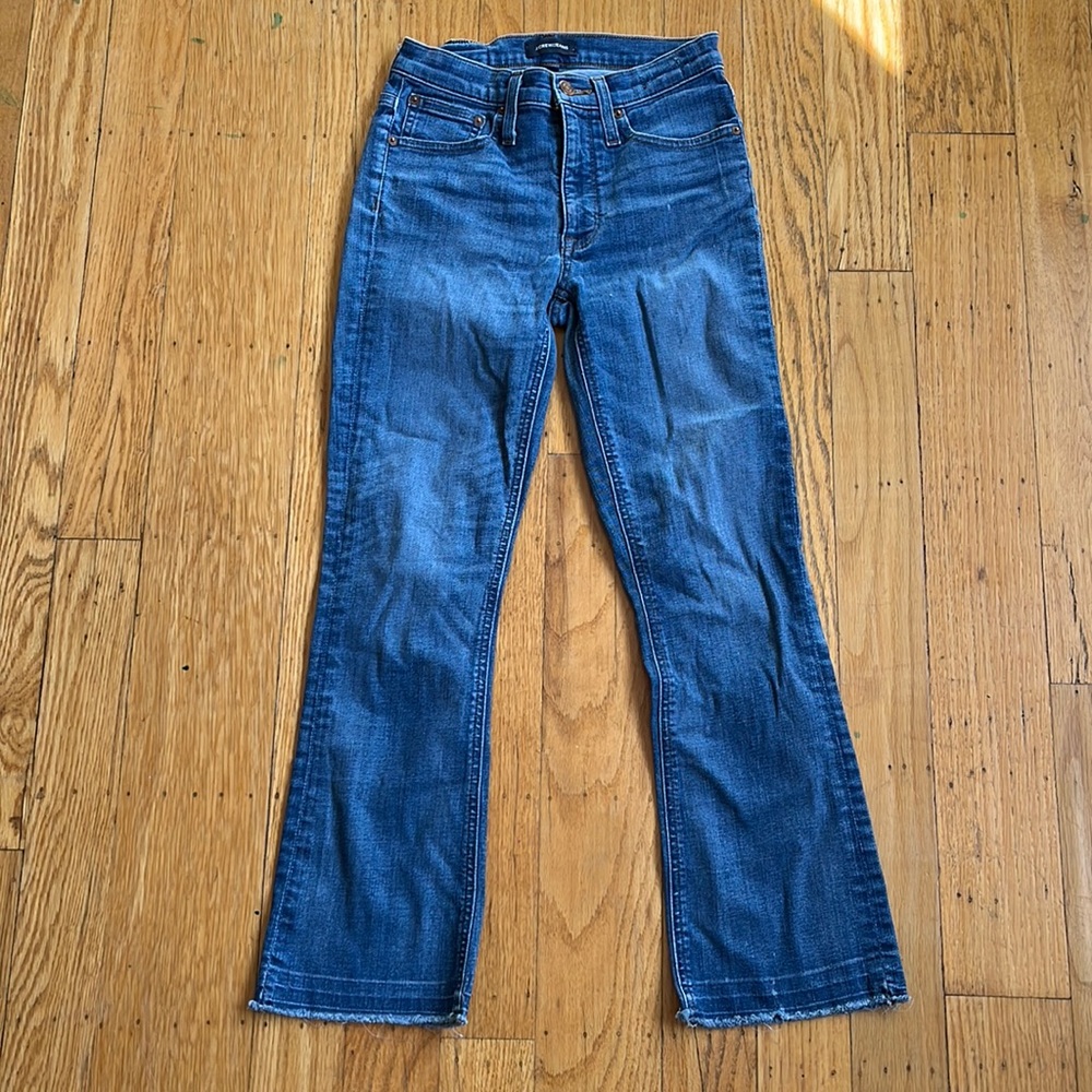 J. Crew mid rise Billie demi boot crop jeans